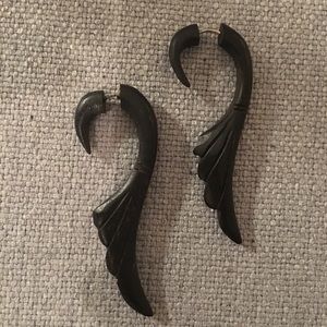 Handmade Wood/Surgical Steel Earrings
