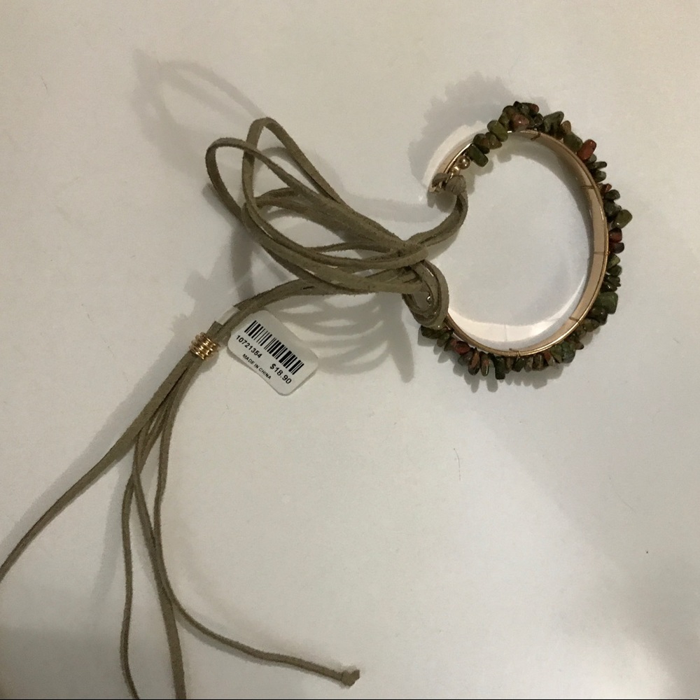 Gold beaded wrap bracelet