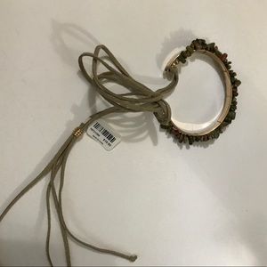 Gold beaded wrap bracelet