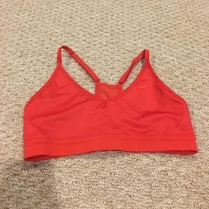 Nike pro Indy sports bra racetrack small orange
