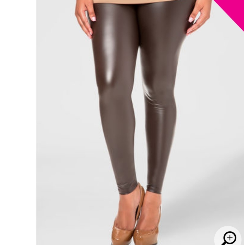 NEVER WORN- Ashley Stewart faux leather leggings