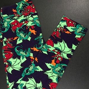 🦄 HTF OS Dragon leggings LLR