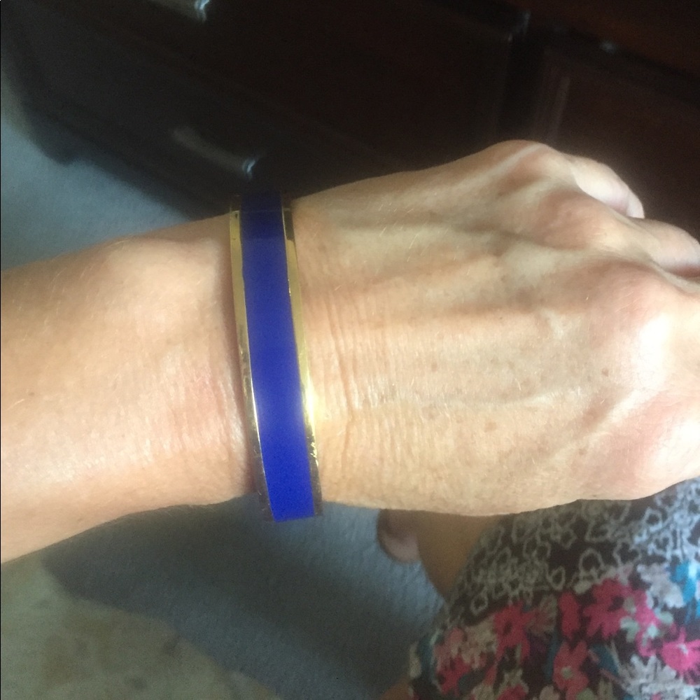 Blue and gold bracelet.