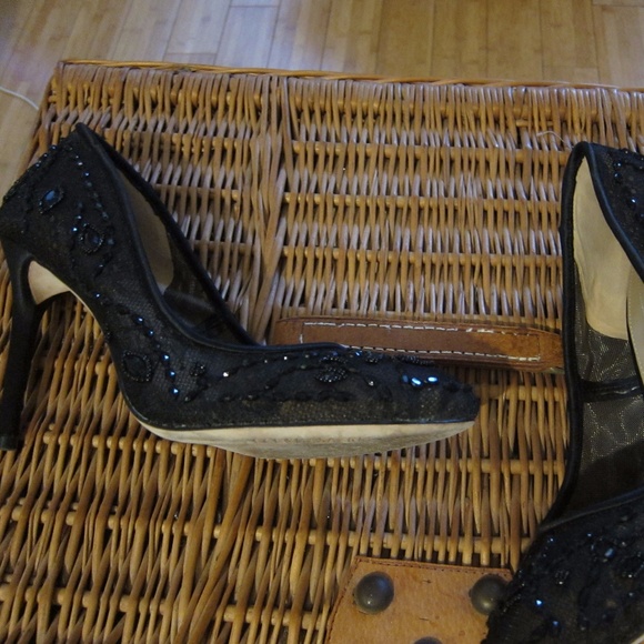 BCBG black beaded pumps - Picture 2 of 4
