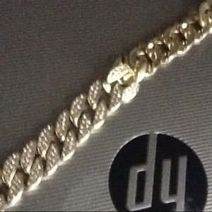 14k gold and si diamond chain