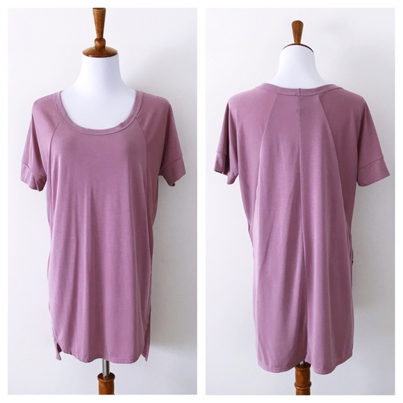 Blush Mauve Pink Cupro Jersey Mixed rib top NWT - Picture 5 of 8