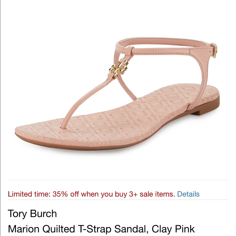 Tory Burch Pink Marion Sandals