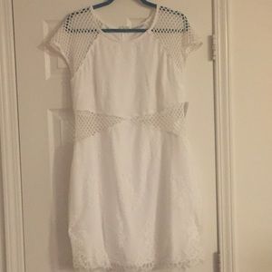 White cut out mini dress