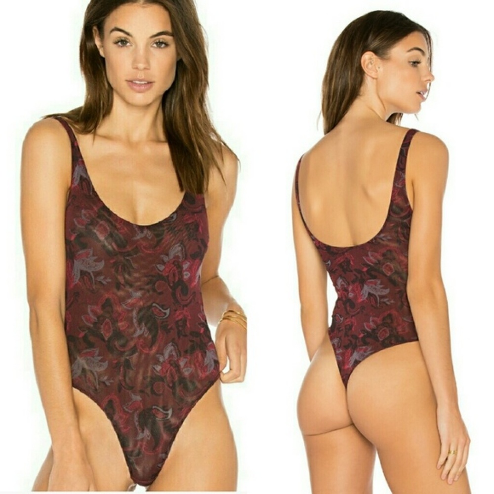 NWT Free People Bodysuit - Freesia Merlot - S