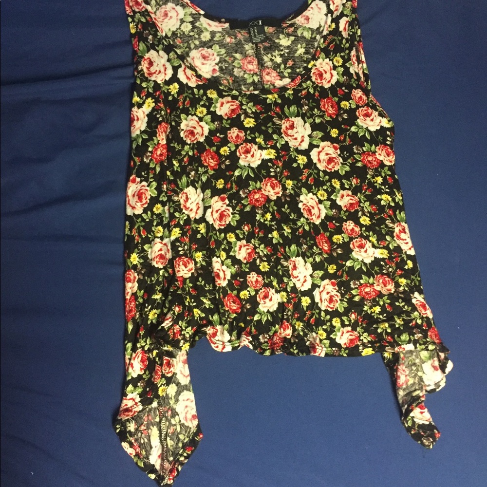 Floral loose fit tank top