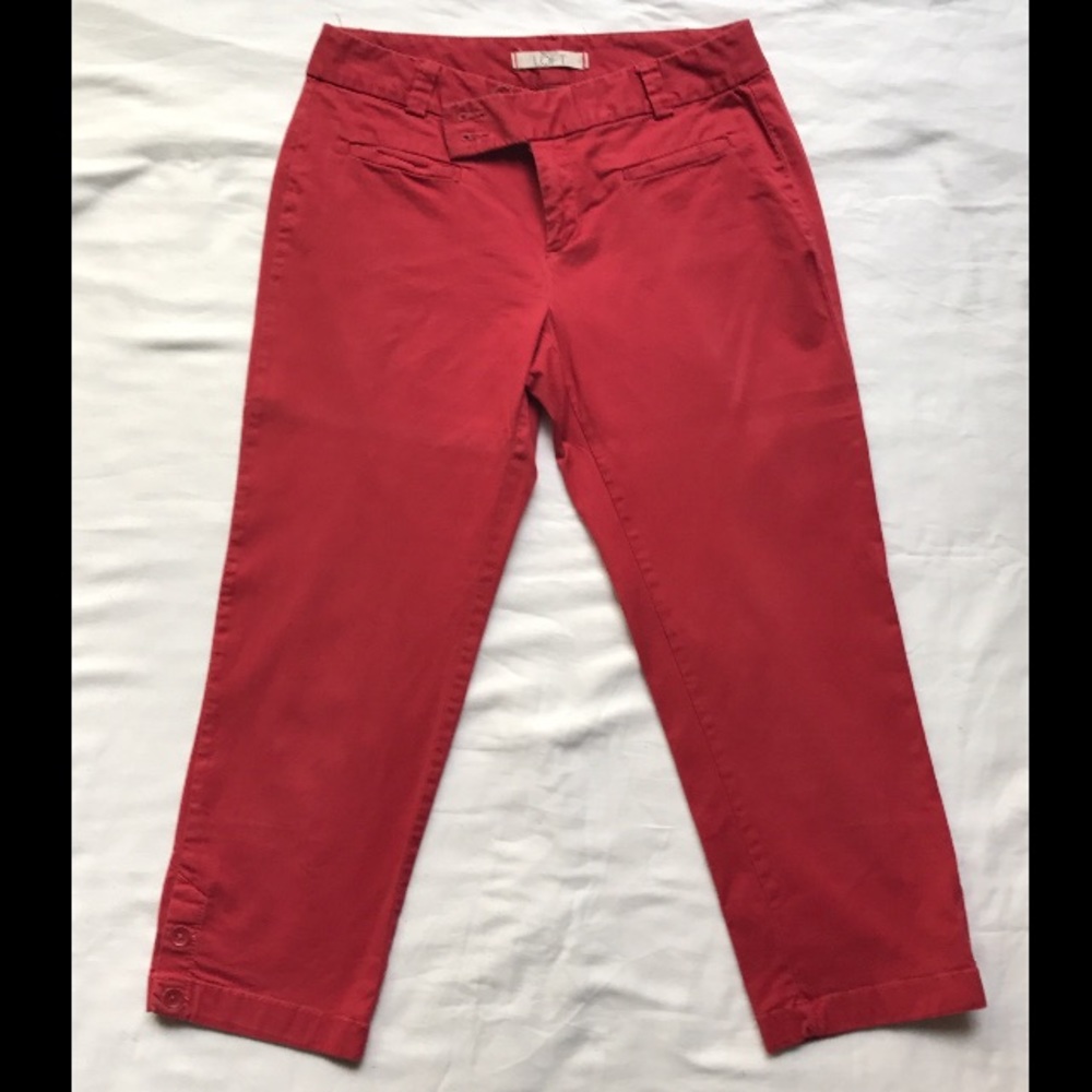 LOFT red cropped pants size 2 (Marisa cut)