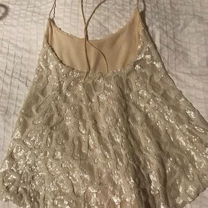 Glamorous White Sequin Top