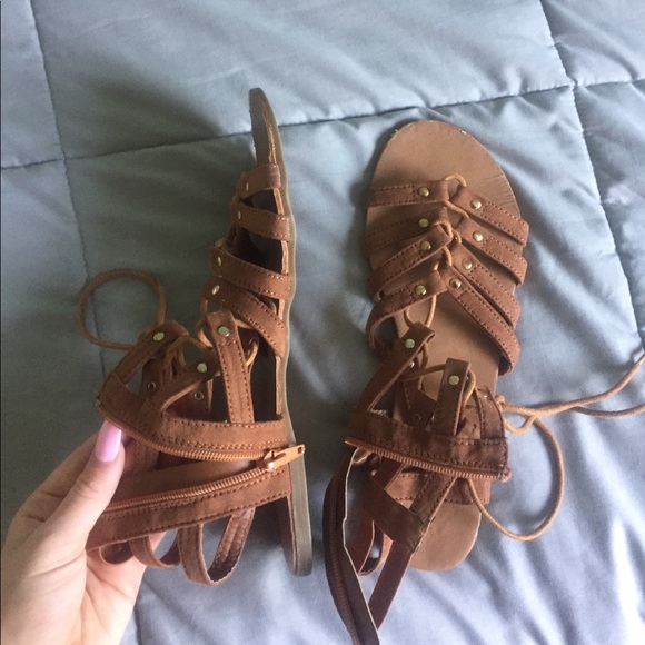 Wet Seal lace up sandals, size 8 - Picture 1 of 2