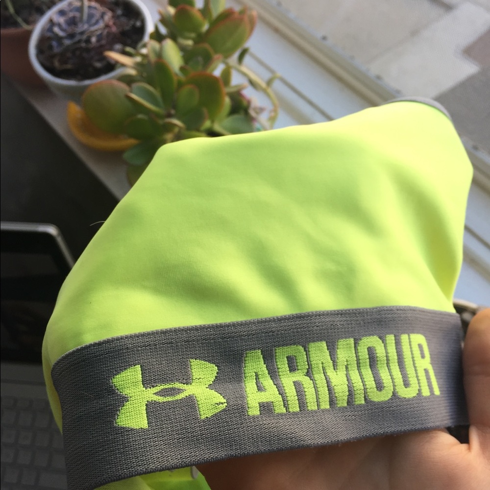 Under armour neon sports bra