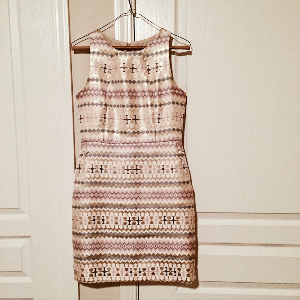 Geometric print dress