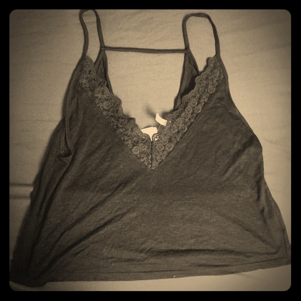 Black lace tank top