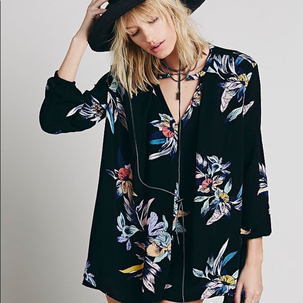 Free People Floral Tunic