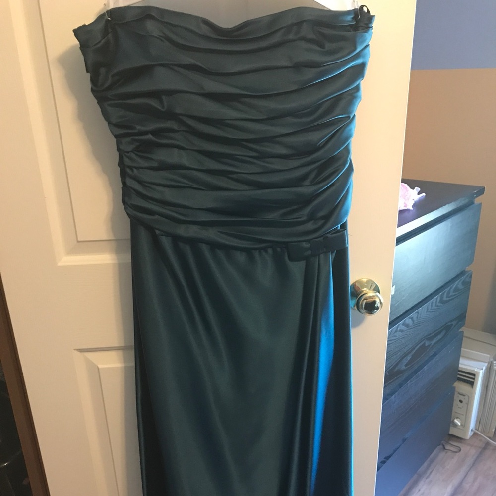 Jessica McClintock strapless satin dress size 16