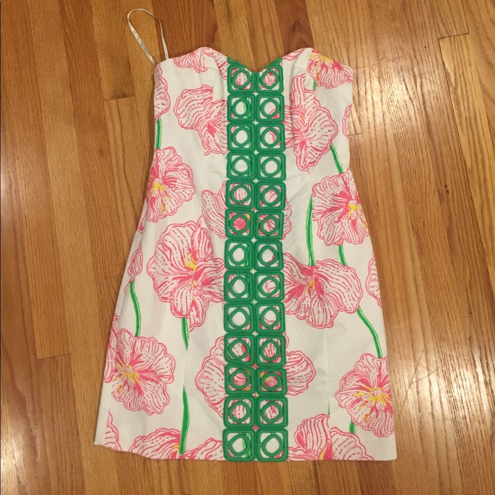HP 🌸 Lilly Pulitzer Angela Dress White Clover Cup