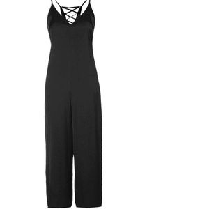 Topshop Lace Up Back Crop Jumpsuit