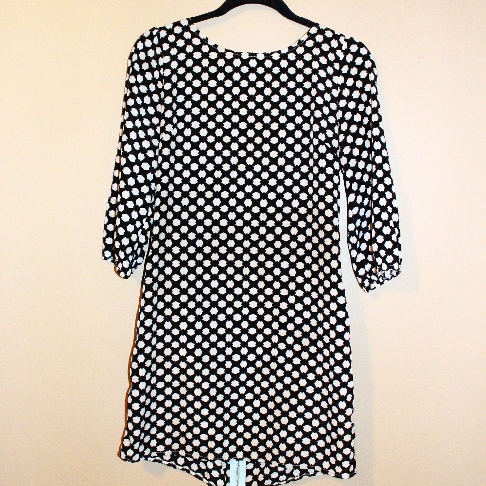 Francesca Black and White Print Dress