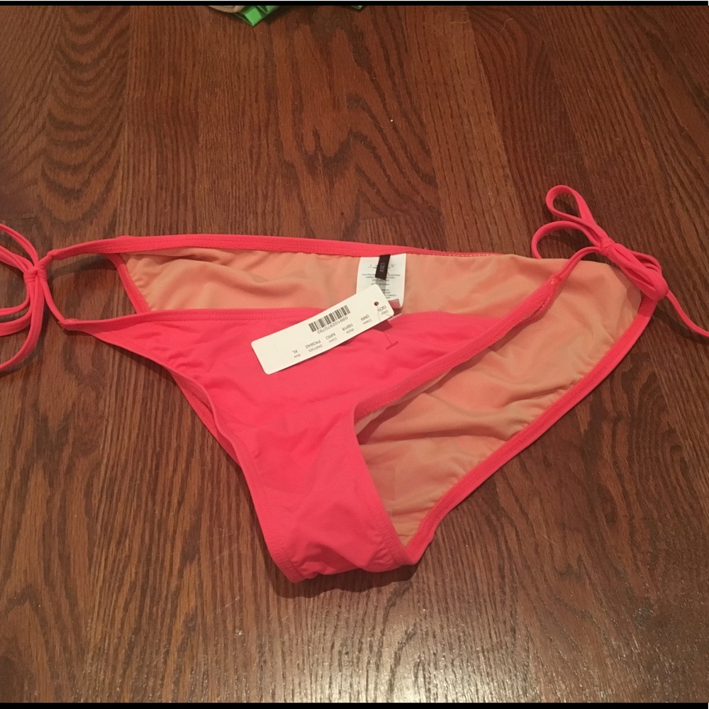 NWT Hot Pink J.Crew Hipster String Bikini Bottom