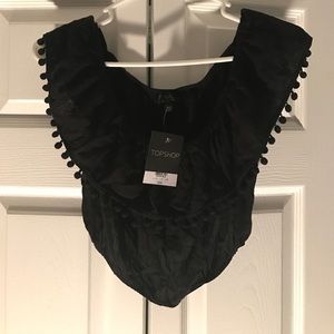 TopShop black crop top