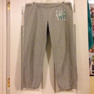 Hollister gray capris sweatpants