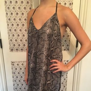 Leather Snakeskin Dress