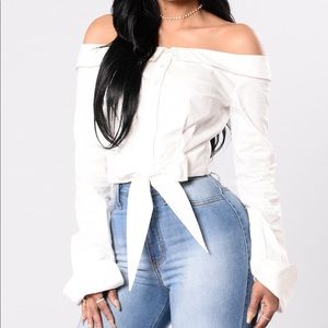 FashionNova OFF THE SHOULDER TOP Size Large