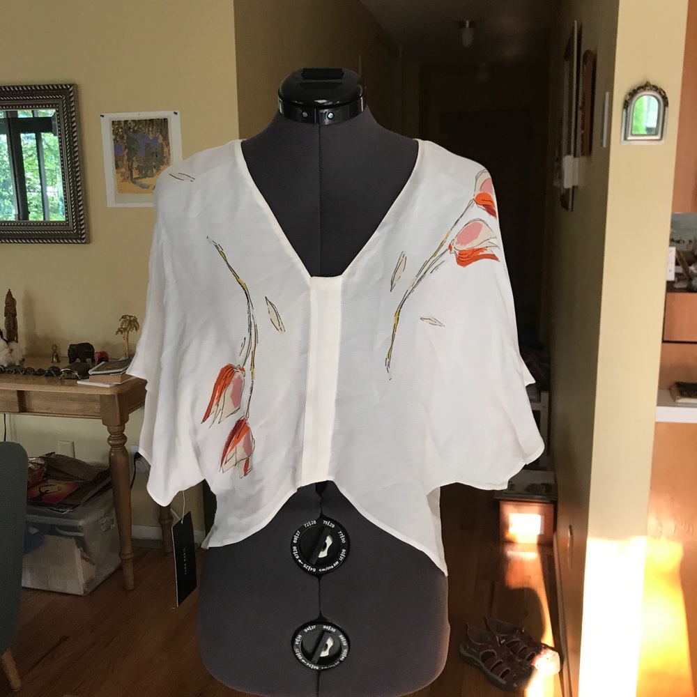 🌟 NWT 🌟 Floral Zara high low blouse