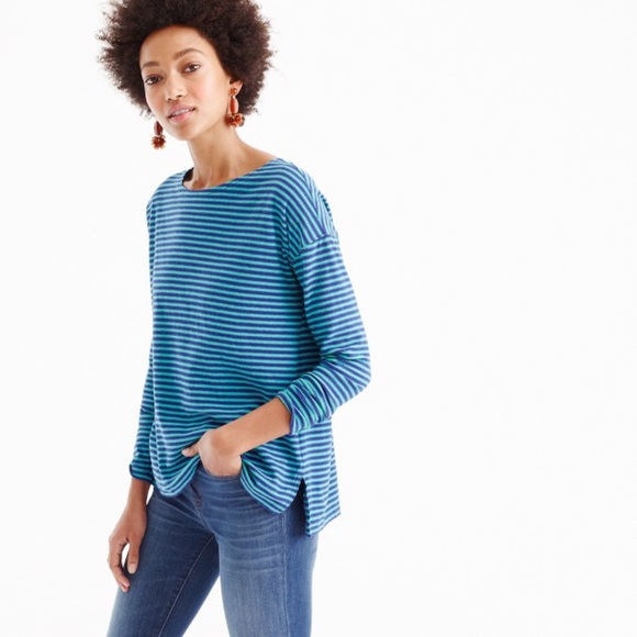 J. Crew Tops - j.crew • deck-striped long sleeve t-shirt • small