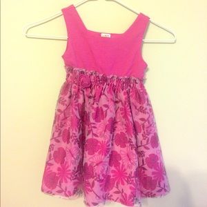 🛍Little girl pink flowery tulle dress