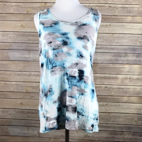 Simply Vera Vera Wang Tops - Simply Vera Vera Wang Tank Silver White Black SZ M