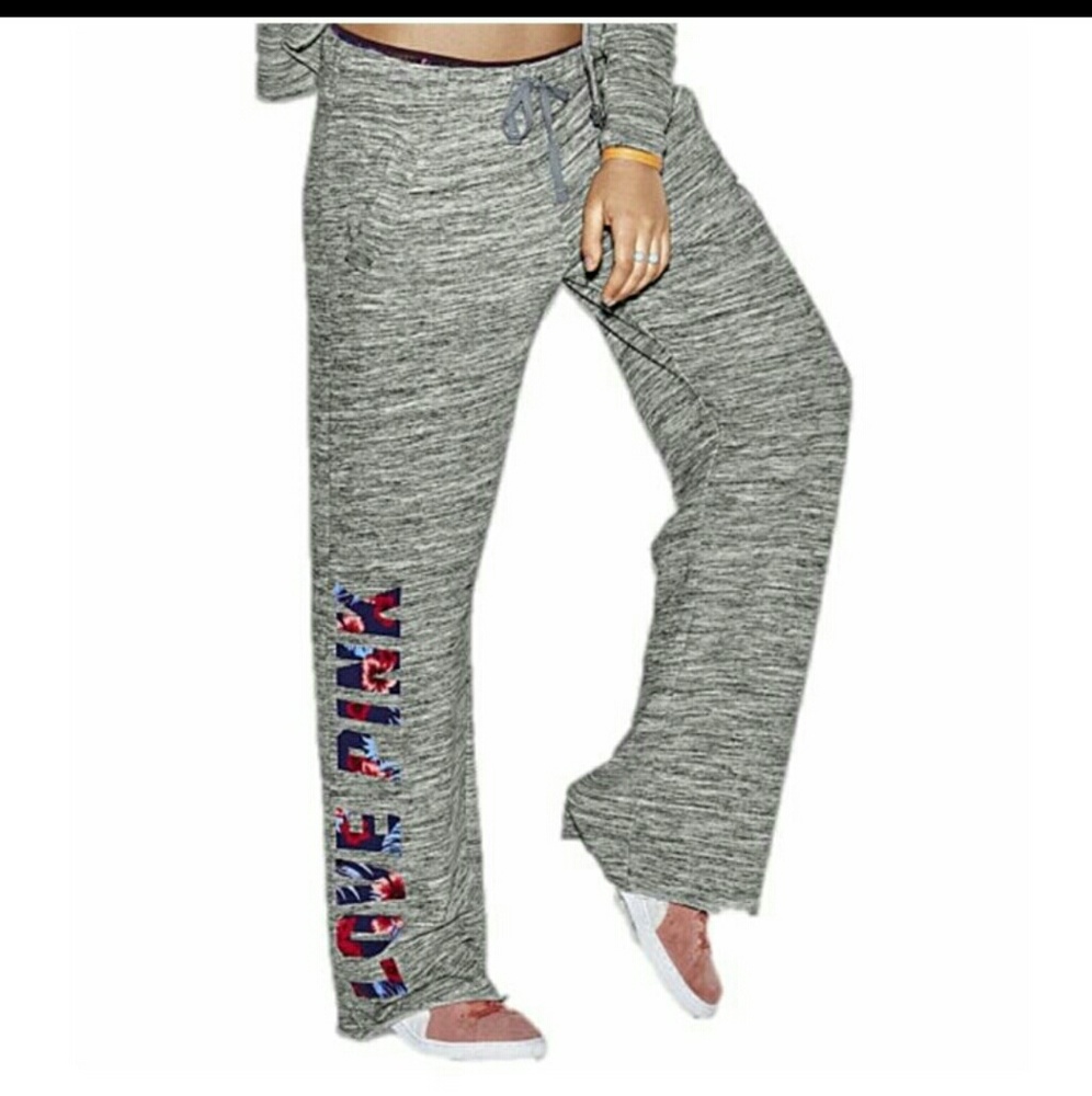 Marl grey Love Pink pants