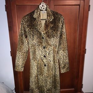 Floor length animal print jacket!