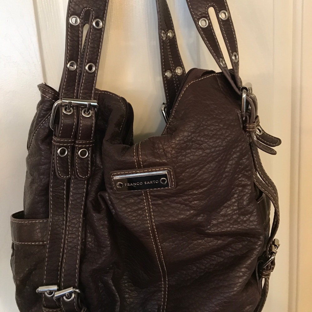 Brown leather Franco Sarto purse