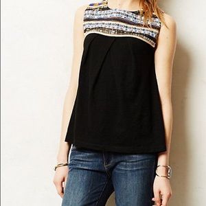 Anthropologie Black sleeveless top