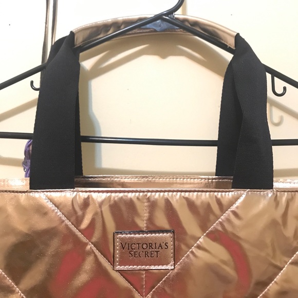 Victoria's Secret Rose Gold Tote Bag - Picture 2 of 4