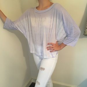 White and Purple Tie Dye Blouse