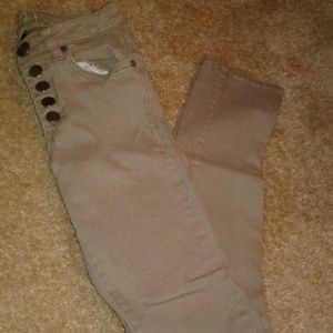 High waisted skinny jeans