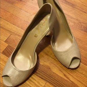 Beige stiletto heels