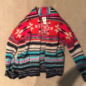 Billabong stripped brightly colored sweater