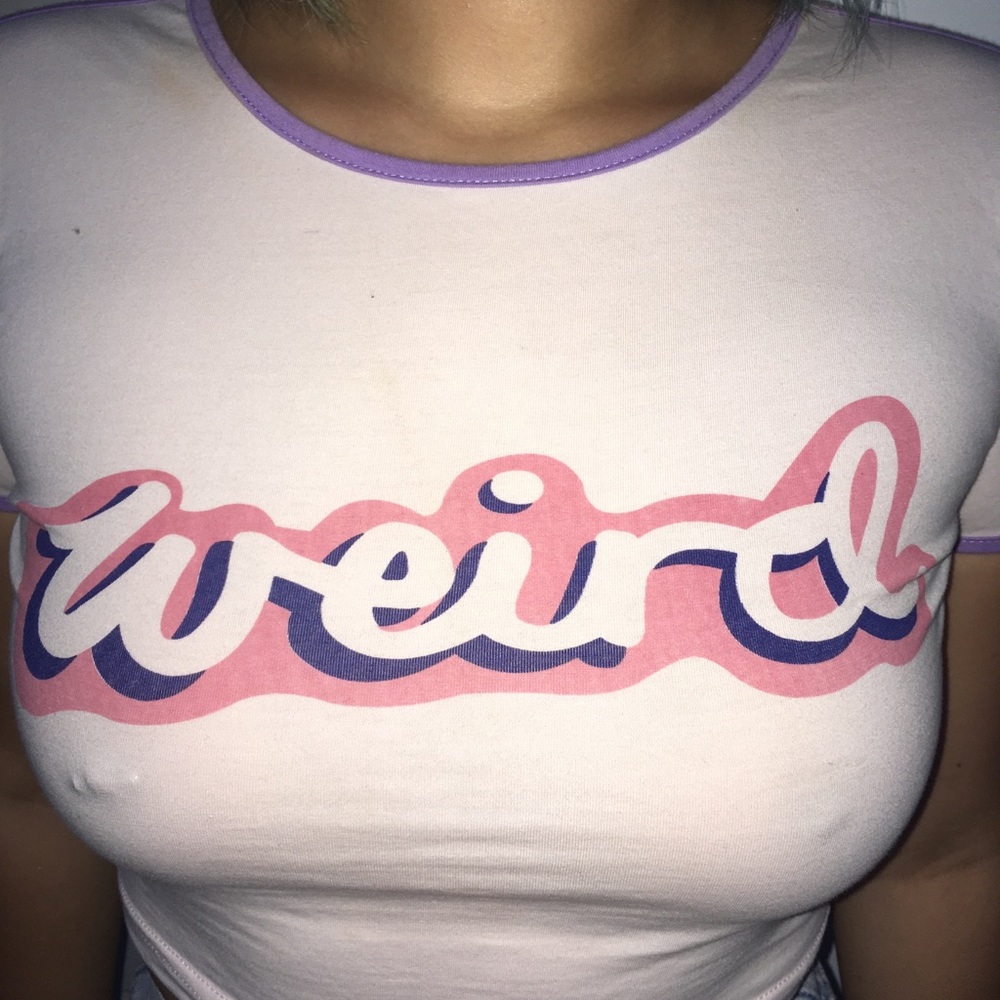 "Weird" pink crop top