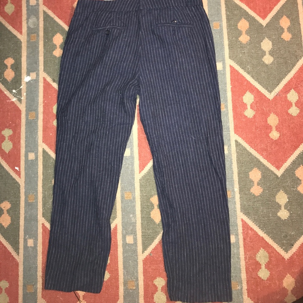 NWOT navy and white pinstripe trousers - Picture 3 of 3