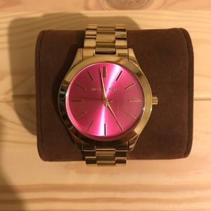 Michael Kors Slim Runway Gold-Tone SS  Watch