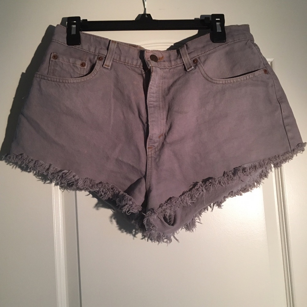 Levi's grey shorts from Urban Outfitters