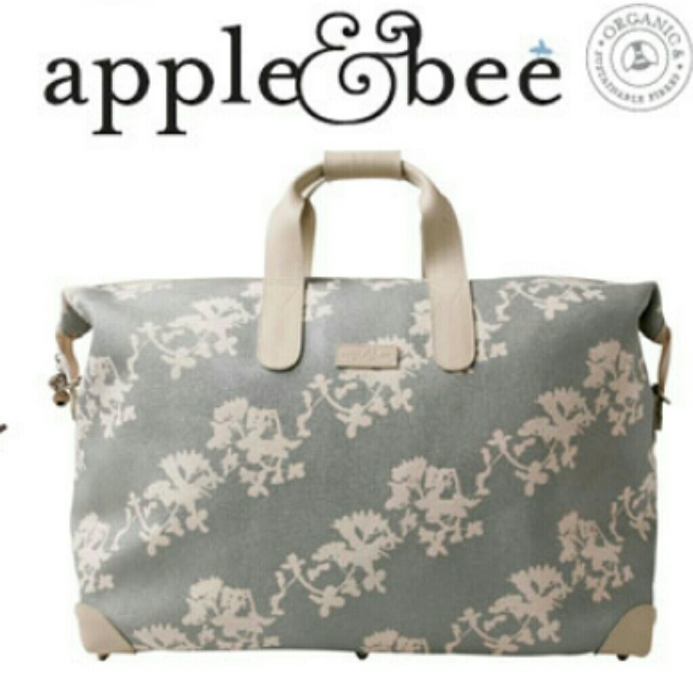 Apple and bee travel bag and make up tote