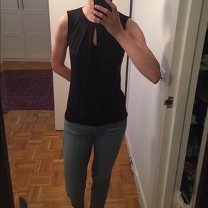 Ann Taylor black keyhole top - gone at 3pm
