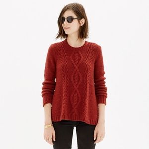 Madewell Firelight pullover wool cableknit sweater
